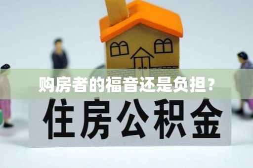 帮办购房者的福音还是负担？