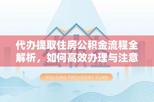 麻章代办提取住房公积金流程全解析，如何高效办理与注意事项